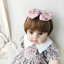 Bow baby hair band Korean version of female baby headwear pink floral headdress cute princess baby fontanelle hair accessories