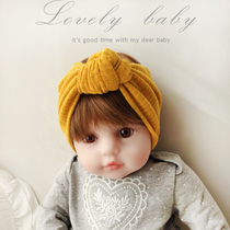 Baby fontanelle hair with wide edge thick tied tied female baby headgear cute princess infant hair accessories Korean version