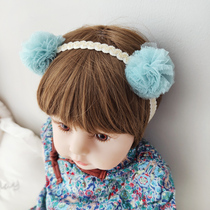 Summer baby hair band cute gauze ball baby headdress 1 year old Princess super cute floral headdress infant Korean hair accessories tide