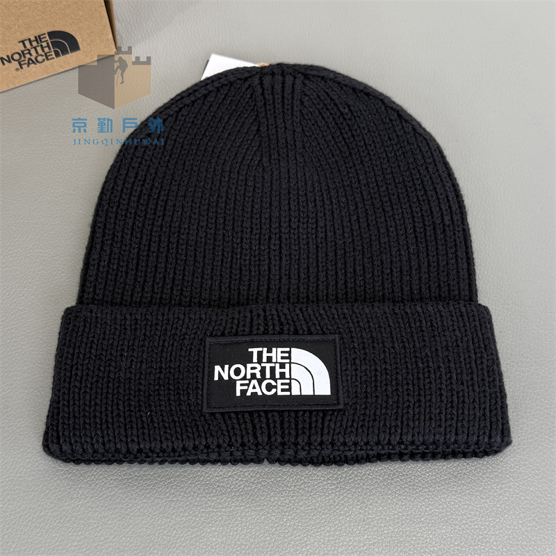 25 Autumn/Winter New the North Face Men's and Women's Outdoor Logo Box Warm Sports Knitted Hat 8Che