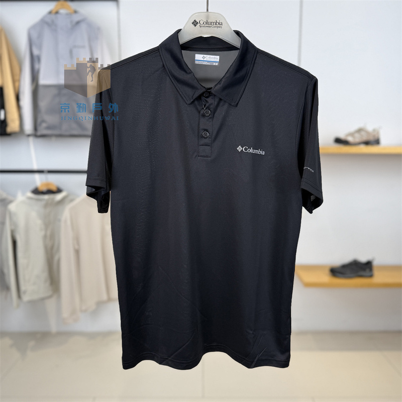 26 Spring/Summer New Columbia Short-Sleeve T-Shirt for Men Outdoor Moisture-Wicking Quick-Dry Polo Shirt Aj3614