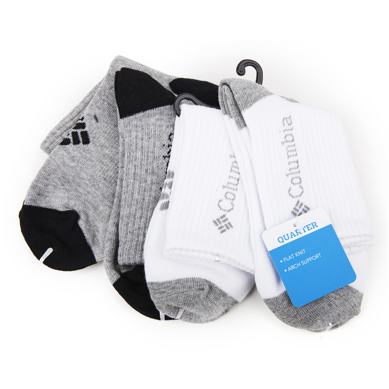 26 Spring/Summer New Columbia Outdoor Breathable Casual Socks for Men and Women, 4 Pairs Pack | Rcs632