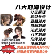 Eight bangs design principle cases teacher Han Feng’s face shape analysis cartoon bangs internet celebrity bangs hairdressing course