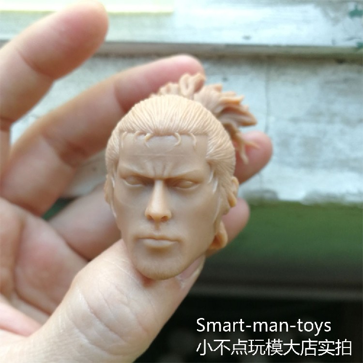 1 6 white model head carving Miyamoto Musashi 2 0 Japanese warrior martial artist DIY hair can be taken out for hair transplant