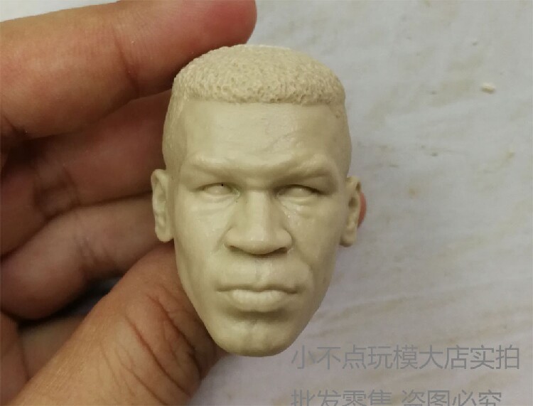 1 6 White model Tyson head carving champ shut up head carving soldier accessories
