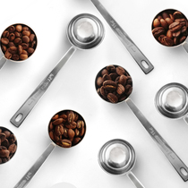 Platinum Lan spot coffee spoon hand punch coffee powder weighing spoon coffee beans spoon 304 stainless steel 15mL single serving