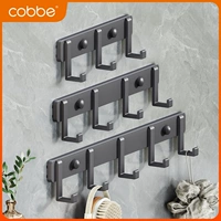 Carba Free Punching Crope Space Aluminum Мощный липкий крюк кухня ванная комната ванная настенная настенная полотенце подвесное крючок для пальто крючок