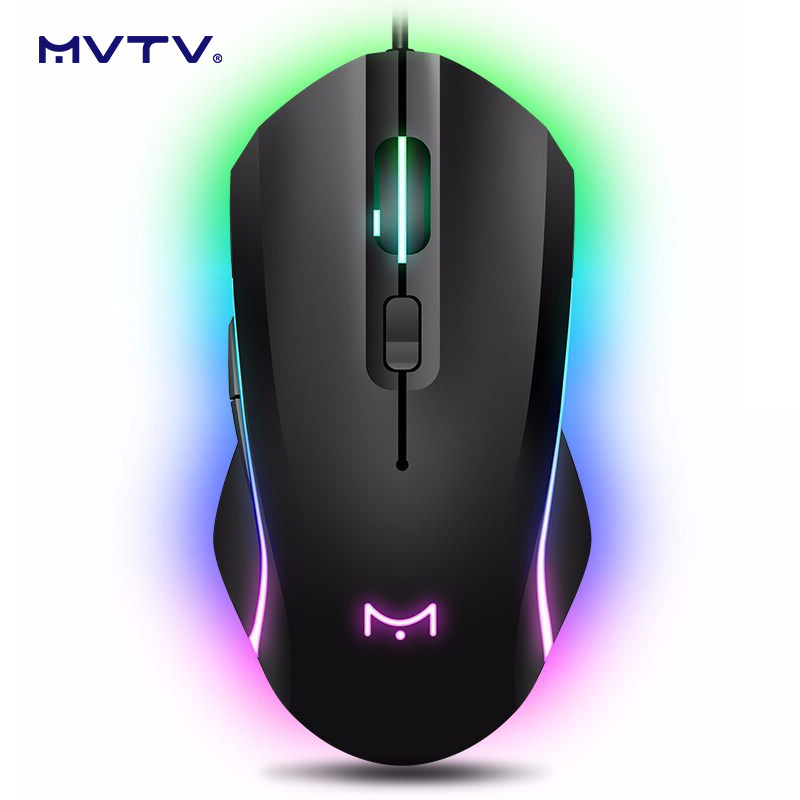 MVTV Mengtian M520 competitive game mouse RGB colorful luminous internet cafe eat chicken macro definition button Wrangler