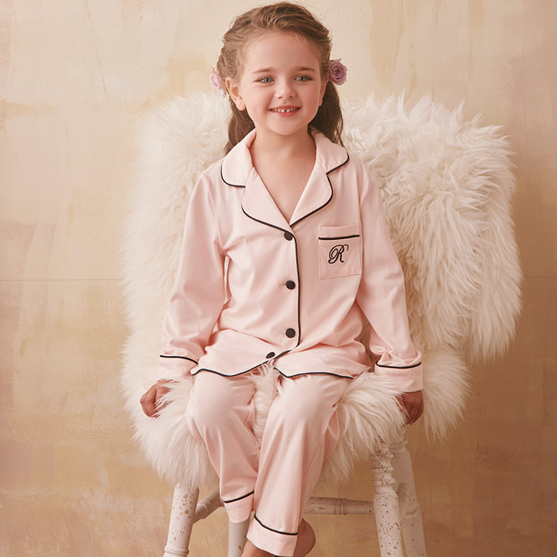 rosetree children sleepwear women's spring autumn season long sleeve girl princess home dress girl baby girl's baby suit