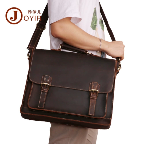 Сумка через плечо, сумка на одно плечо, кожаный ноутбук, из натуральной кожи, 15 дюймов