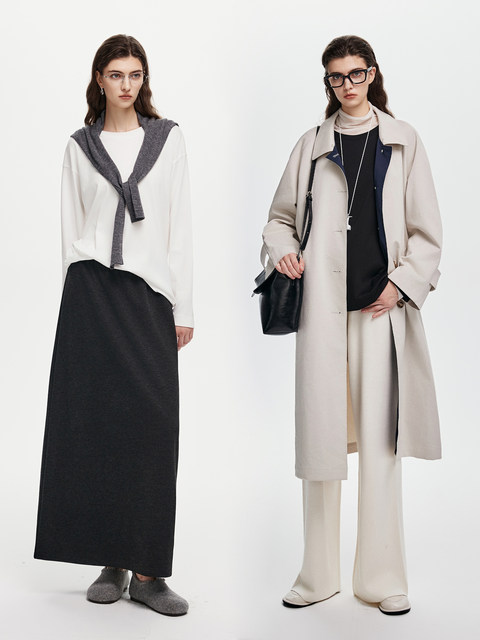 Chumian 7A Long-Staple Cotton White T-Shirt, Loose Long-Sleeve T-Shirt for Women, Winter 25, Pure Cotton Round Neck White Base Shirt for Layering