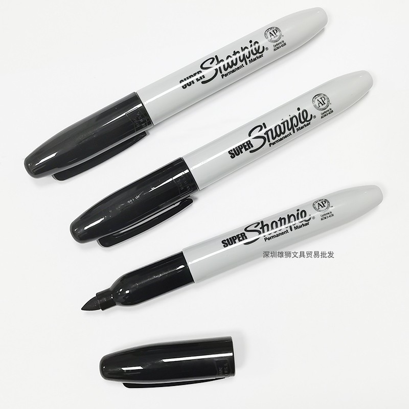 美国三福33001黑色油性记号笔super marker大容量油性马克笔2.0mm
