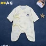 Gạc sơ sinh jumpsuit váy mùa hè 0-3 tháng bé quần áo bướm mỏng phần hayi cotton bé tu sĩ quần áo 6 - Áo liền quần đồ liền quần