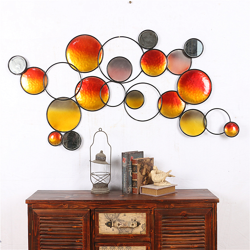 Wall decoration wrought iron vintage home wall pendant living room interior wall hanging wall decoration creative background wall decoration