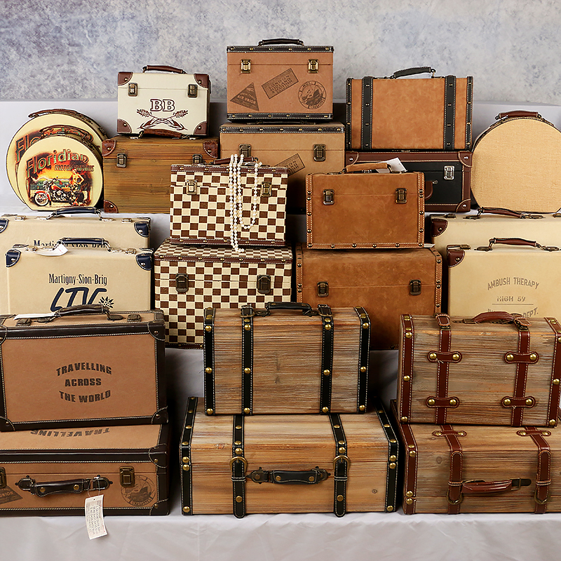 American Retro Nostalgia Jewelry Containing Box Home Makeup Desk Decorations Creative Pendulum Accessories Box Photography Props