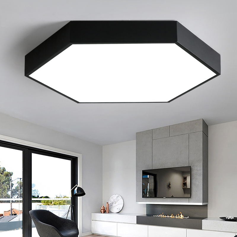 Hexagonal Chandelier Led Shape Lamp Creative Honeycomb Office Internet Cafe Gym Hexagonal Industrial Style Lamps