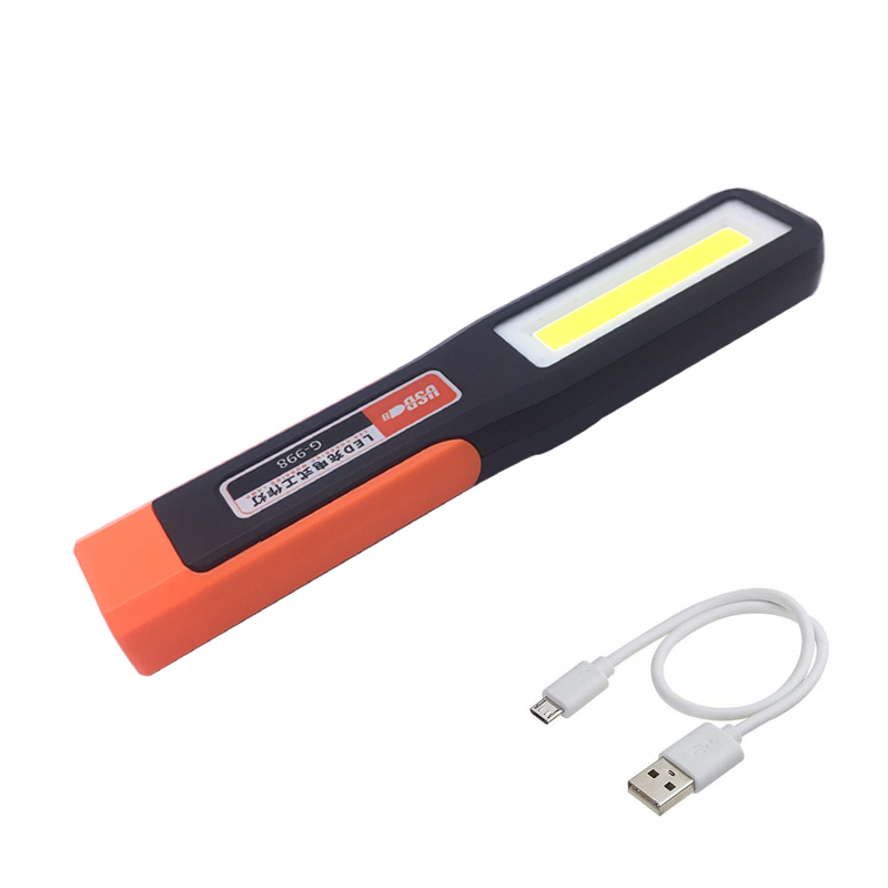 White light red COB car repair lamp USB charge LED flashlight multifunctional tool lights home emergency