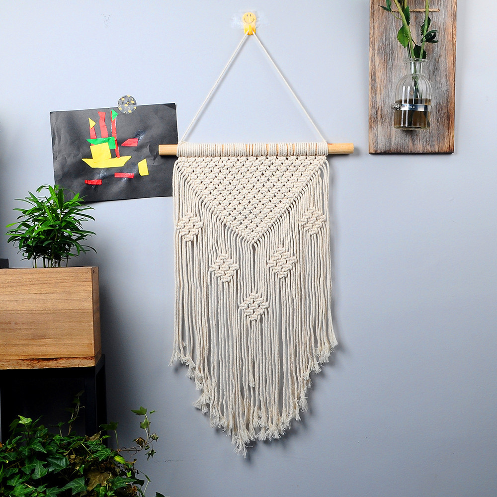 Tấm thảm dệt bằng tay Bohemian Tấm thảm trang trí nhà Bắc Âu tua mơ ước bắt phòng khách phòng ngủ trang trí thủ công - Tapestry 	thảm treo tường 3d