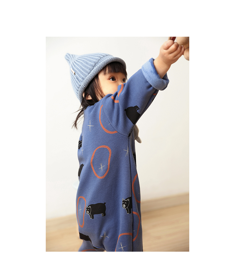 Papa leo núi mùa đông nam nữ cộng với jumpsuit nhung bé ấm romper ra quần áo giản dị giản dị 0-3 tuổi quần áo bé trai
