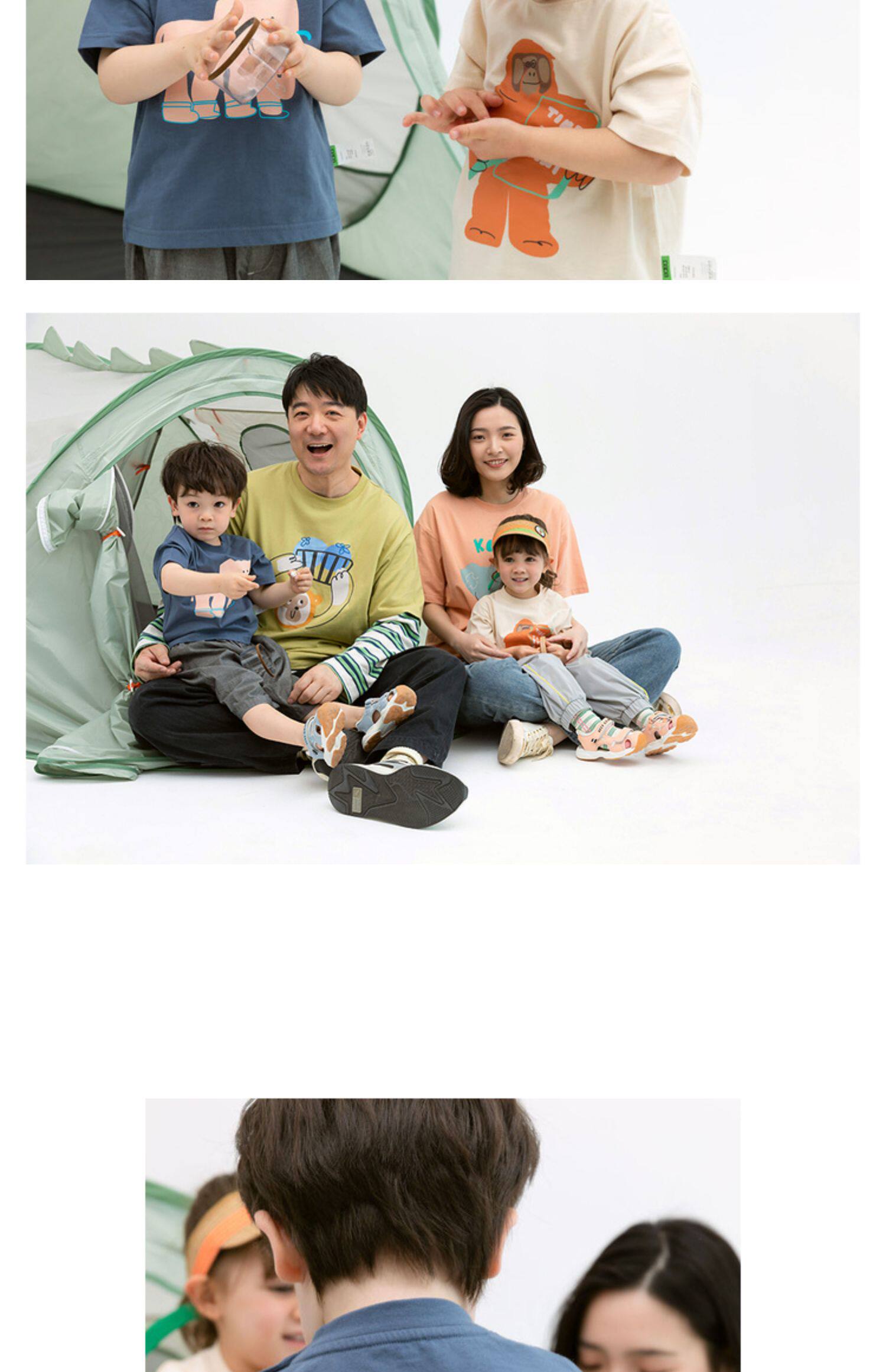 Совместное имя детской одежды папа лезет& красный гора зоопарк отцовство Футболка лето ребенок семья из троих хлопок      