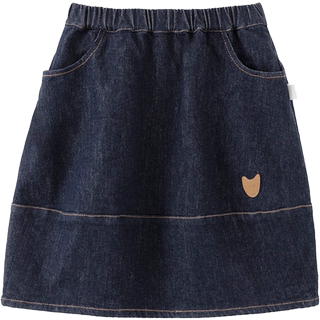 papa爬爬春季儿童半身裙亲子装母女款花苞牛仔裙百搭休闲