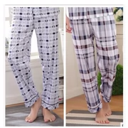 Mùa xuân và mùa thu quần cotton nam pyjama quần cotton lỏng nhà 100% cotton giản dị nhà điều hòa không khí phòng quần mùa hè