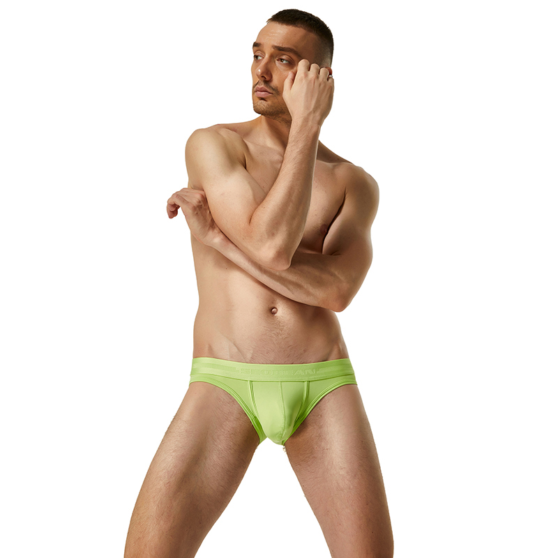 Men's triangular underwear SEOBEAN low waist pure color ice silk male shorts Teochew tight with type slim fit pants head