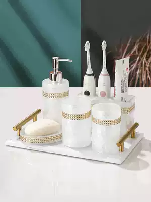 Bathroom five-piece set simple creative wash set high-end Nordic light luxury bathroom supplies couple wedding gargles