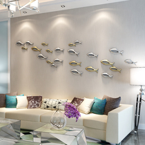 Wall decoration wall decoration fish pendant living room sofa TV background wall three-dimensional Wall Wall aisle decoration