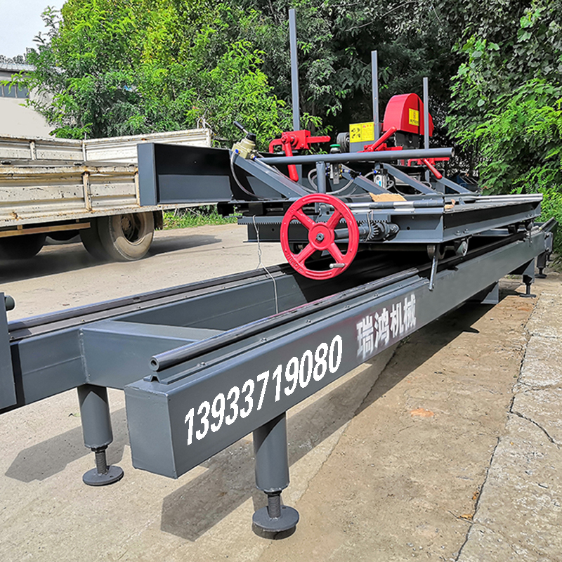 Ruihong round wood push table saw woodworking machinery new large log open board saw 2 meters 3 meters 4 meters cutting board sawing machine
