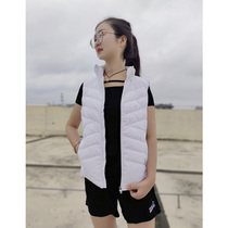 New down vest 90 goose down jacket womens sports vest autumn and winter stand collar black casual vest