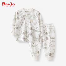 Piao Qiao childrens autumn suit baby clothes baby bottoms pants cotton boys and girls warm clothes spring and autumn