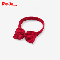 Piao Qiao Korean baby headdress knitted bow girl baby hair band soft temperament girl princess hair accessories