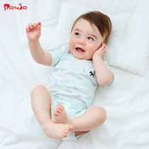 Piduqiao baby newborn pullover short sleeve summer suit for boys and girls baby shorts cotton two-piece summer dress