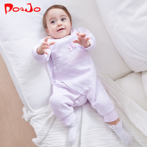 Pu Qiao spring and autumn baby jumpsuit cotton clothes baby newborn monk clothing warm ha clothes climbing clothes