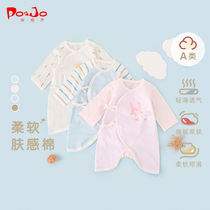 Leather Giovese newborn baby children clothes one-piece clothes bandages Harvest pure cotton Summer thin first birth baby monk clothes