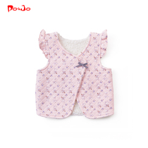 Picu Qiao autumn and winter female baby vest baby vest wearing a warm coat thick and velvet childrens vest