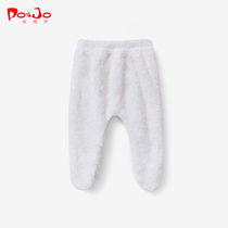Piao Qiao autumn winter boys and girls Children Baby Baby Baby long pants outside wear plus velvet thick warm pants