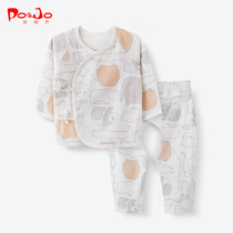 Piao Qiao baby clothes thin baby Autumn underwear set baby Autumn childrens pajamas spring and autumn cotton