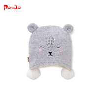 Piao Qiao autumn winter baby hat men and women baby newborn baby cute ear protection super cute plus velvet tire cap