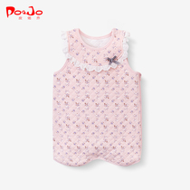 Piao Qiao winter clothes newborn baby jumpsuit out clothes winter thick climbing clothes foreign girl baby clothes