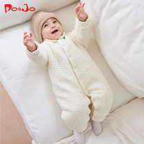Piao Qiao winter clothes baby clothes jumpsuit baby out to hug clothes in winter thick warm cotton clothes