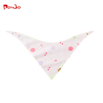 Leather Jo Saliva Towel Pure Cotton Baby Triangle Towel Newborn Baby Saliva scarlet with pure cotton surrounding the neck