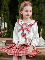 Girls sweater set 2021 Autumn New style spring and autumn Korean cartoon childrens fashion tide baby coat