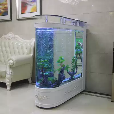 European-style bullet goldfish tank living room household partition entrance floor-to-ceiling ecological water-free glass aquarium customized