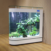 Bullet goldfish tank living room home large medium-sized partition landing ecological water glass aquarium customized