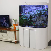 Double round fish tank living room household bottom filter filter large ecological free water dragon fish tank aquarium customized