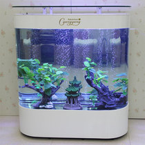 Double round fish tank living room household large medium-sized floor-to-ceiling ecological water-free glass goldfish tank aquarium customized
