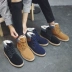 Giày cotton mùa đông nam cộng với nhung nam giày tuyết nam phiên bản Hàn Quốc của thủy triều cao giúp làm dày đôi giày cotton ngắn ấm áp cho học sinh