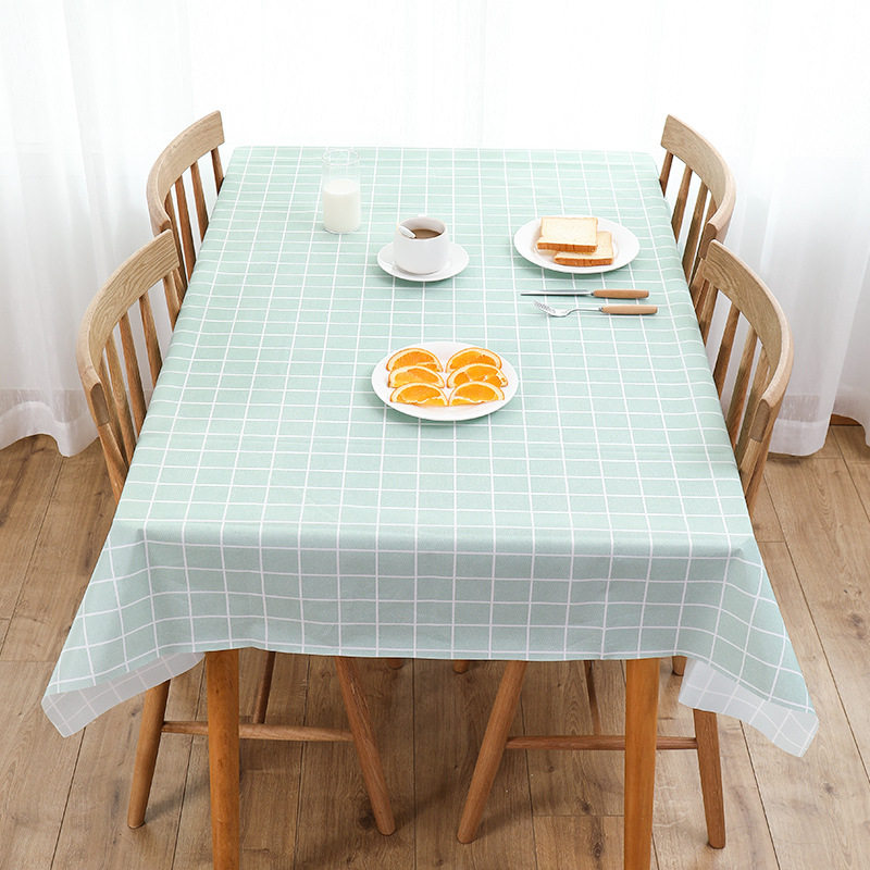 ins Nordic Wind Simple Pvea Table Cloth Little Qing fresh oil and oil resistance cover tablemat tea mat network red tablecloth